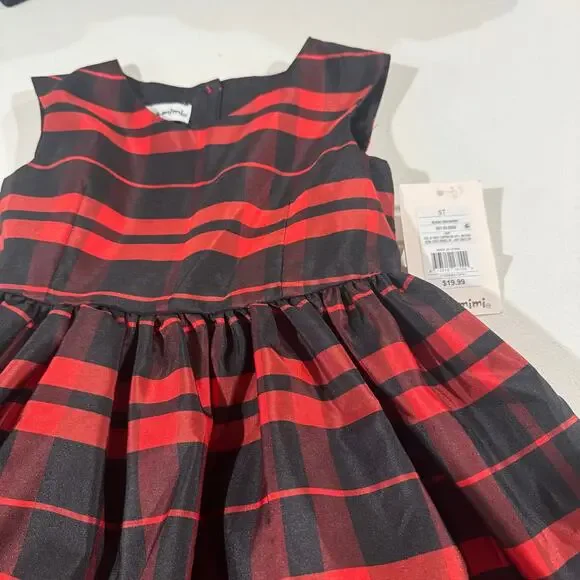 Mia & Mimi Toddler Girl 5T Red and Black Formal Party Dress NWT - Picture 2 of 6